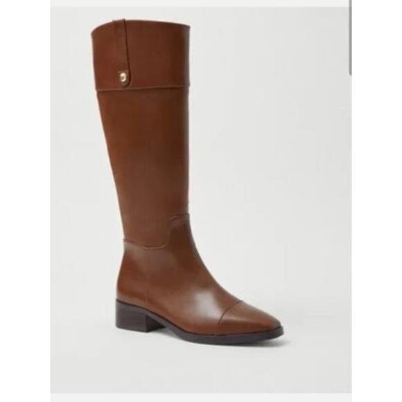 Ann Taylor Shoes - Ann Taylor Ladies Equestrian Tall Riding Boots NEW Size 9 Leather Pecan Brown